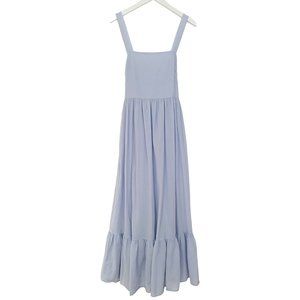 H&M Cotton Maxi Dress - Blue, Bow-Tie Open Back